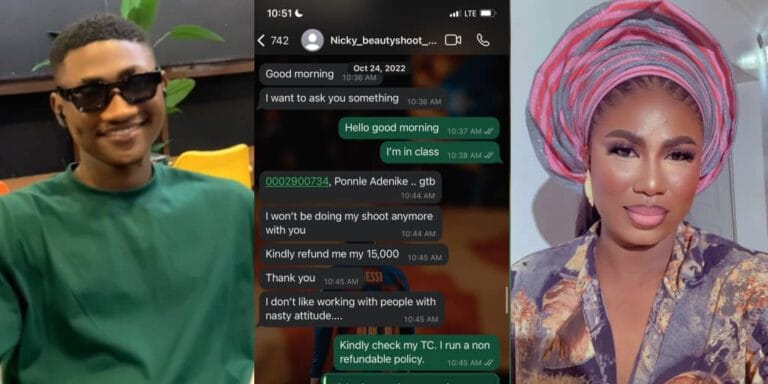 Photographer shares chat to defend himself after being accused of being unprofessional