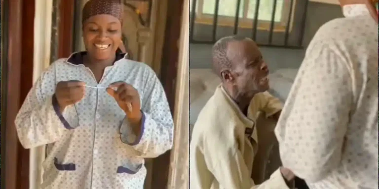 Tears of joy as aged man learns he’s expecting first child with wife
