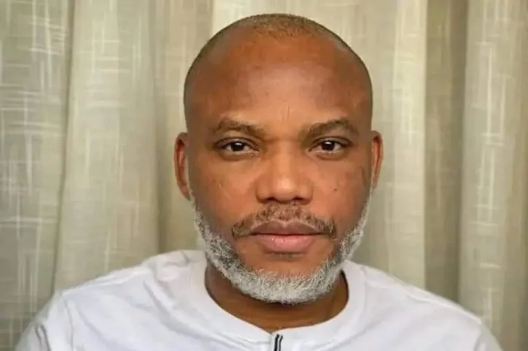 Judge bars Nnamdi Kanu’s sister in-law from court for livestreaming trial